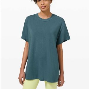 Lululemon all yours tee desert teal sz 0 NWT